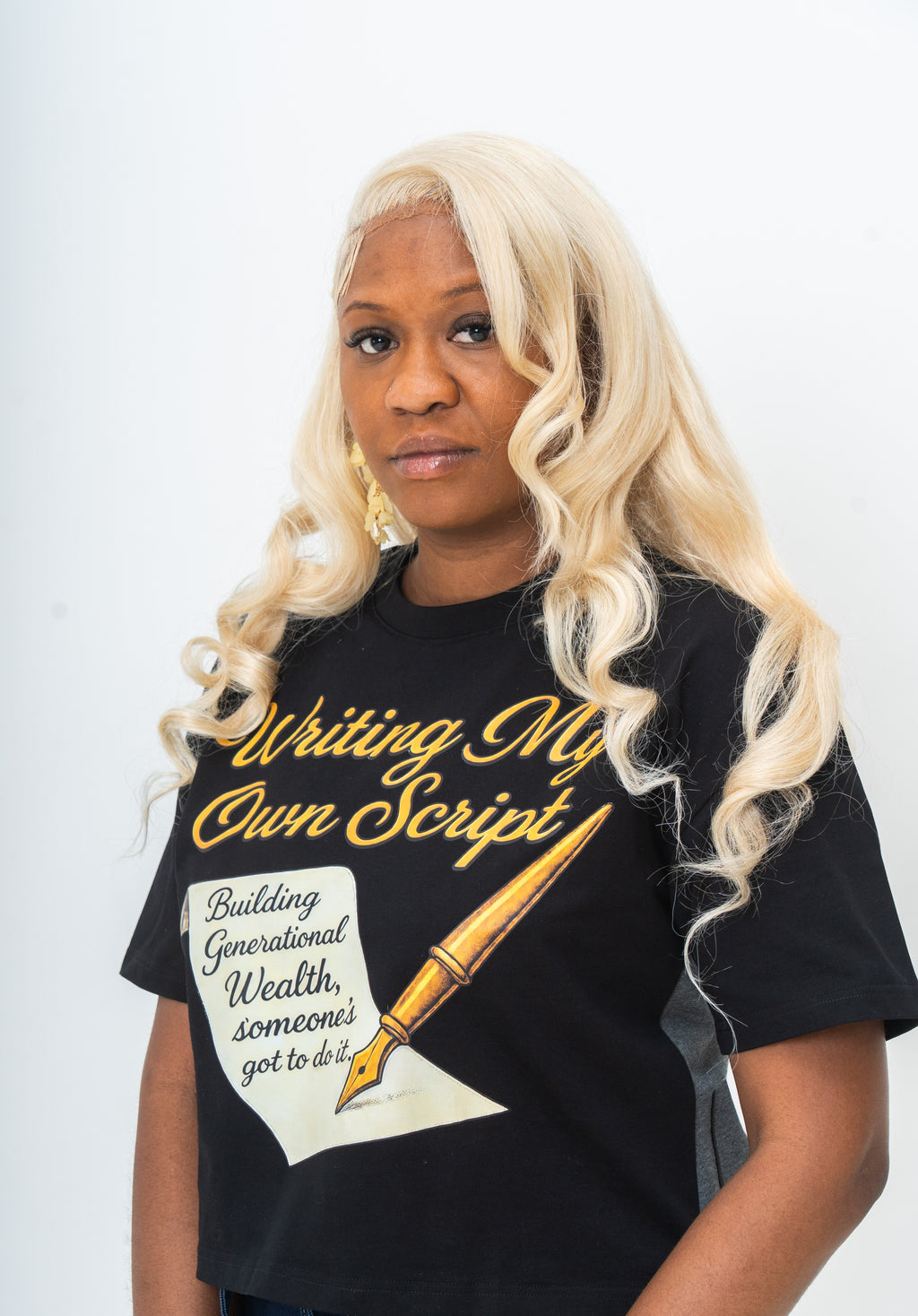 Writing My Own Script Box Cropped Tee