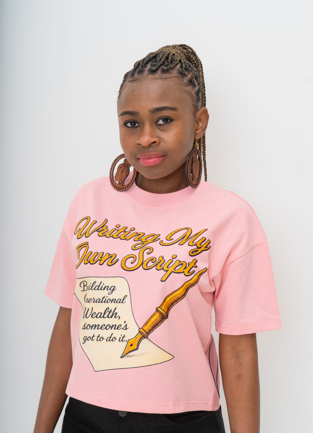 Writing My Own Script Box Cropped Tee