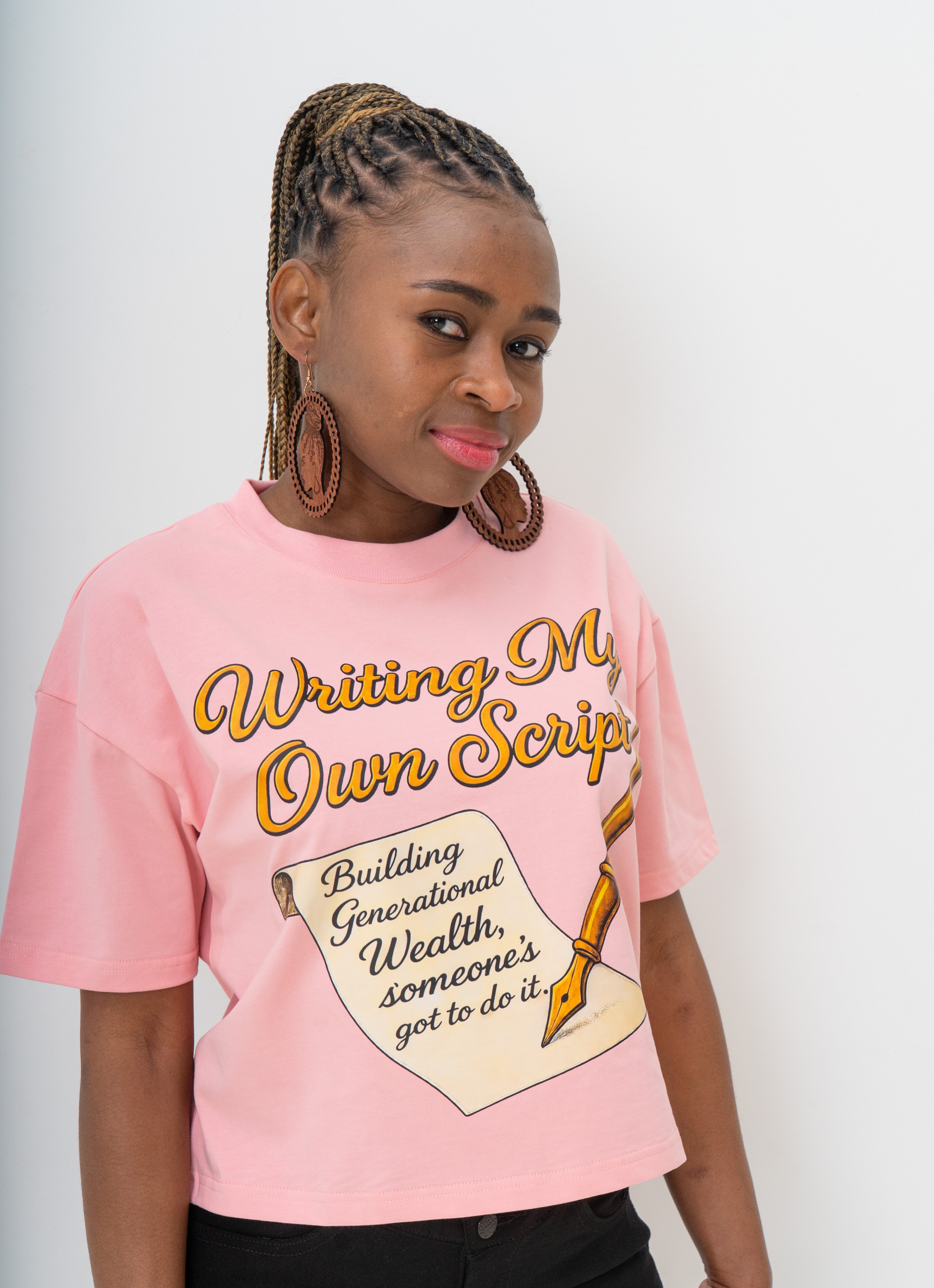 Writing My Own Script Box Cropped Tee