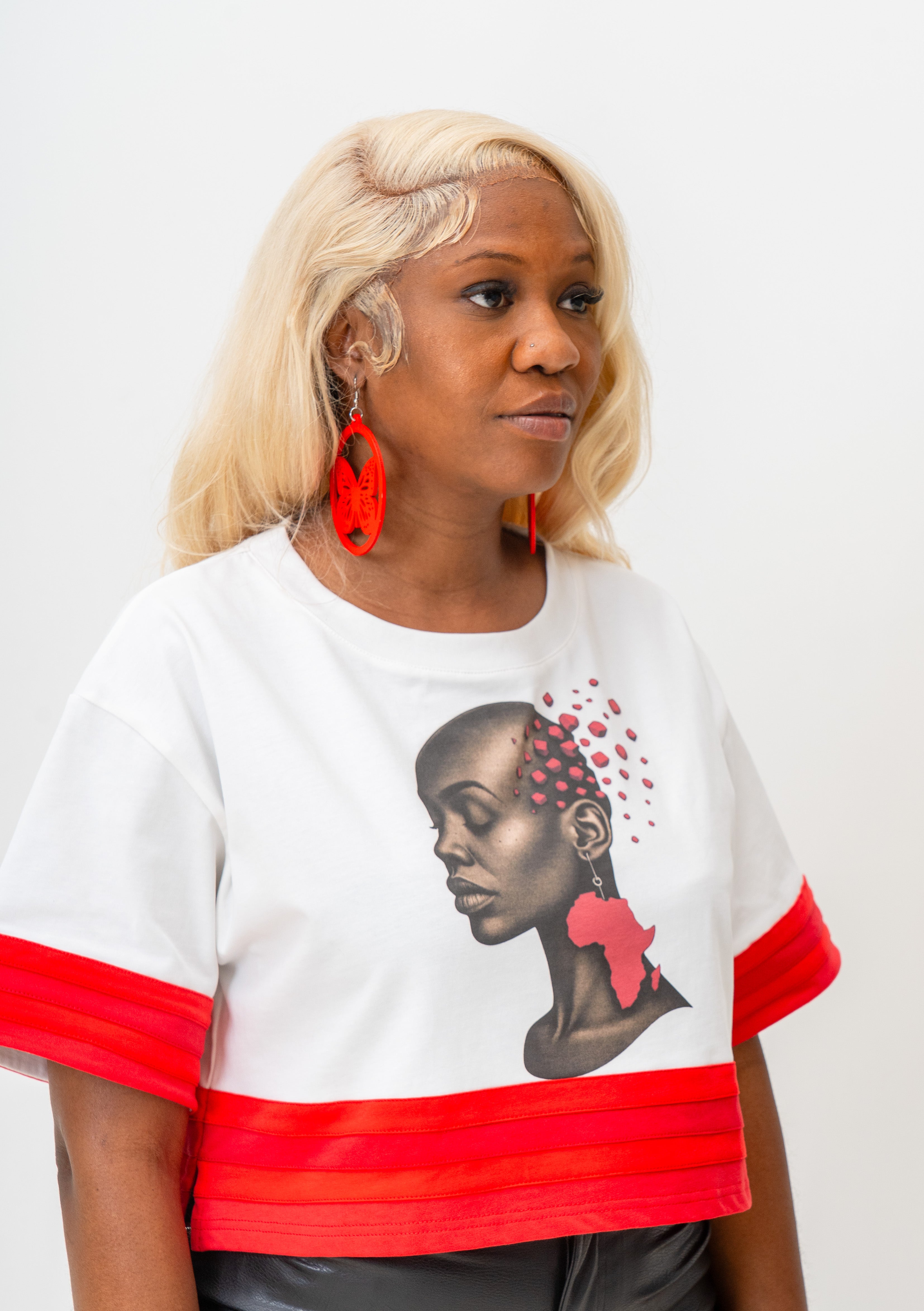 African Queen Box Cropped Tee