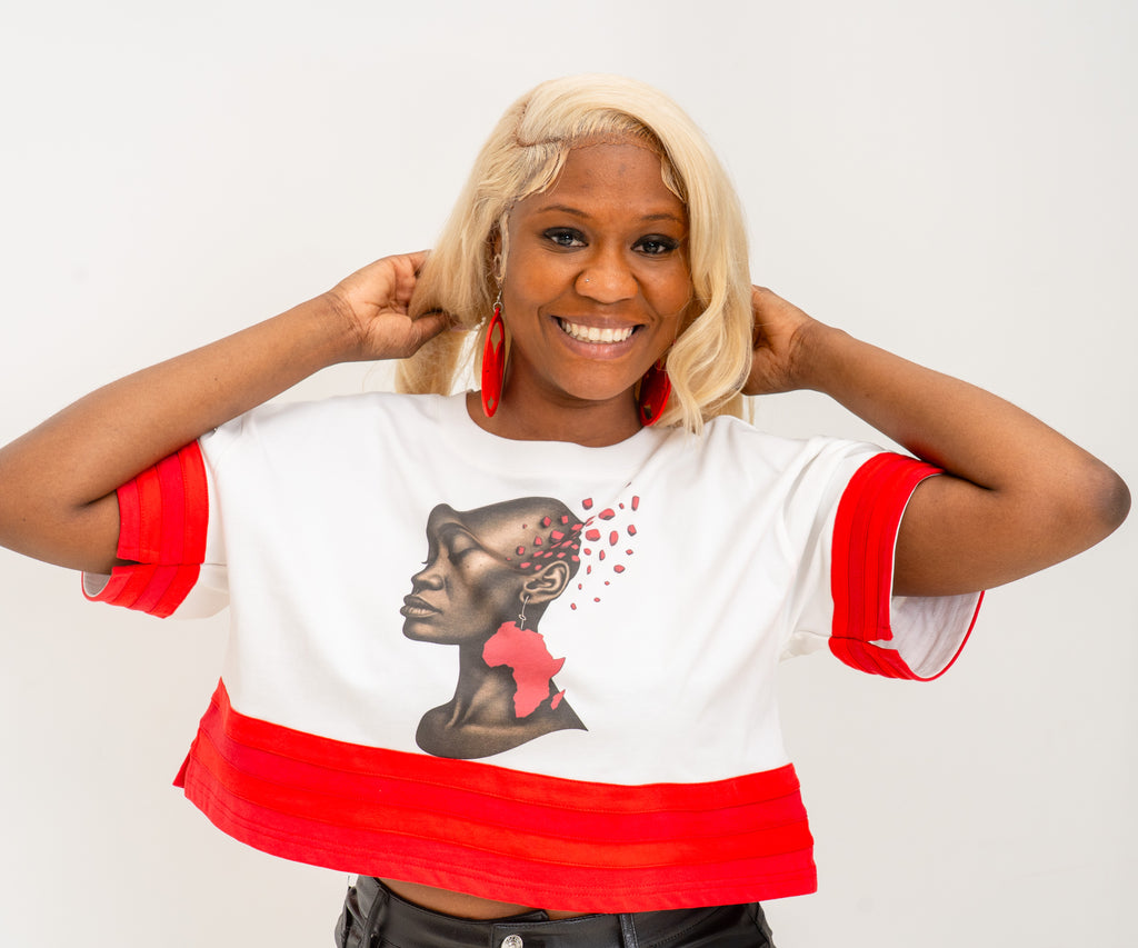 African Queen Box Cropped Tee