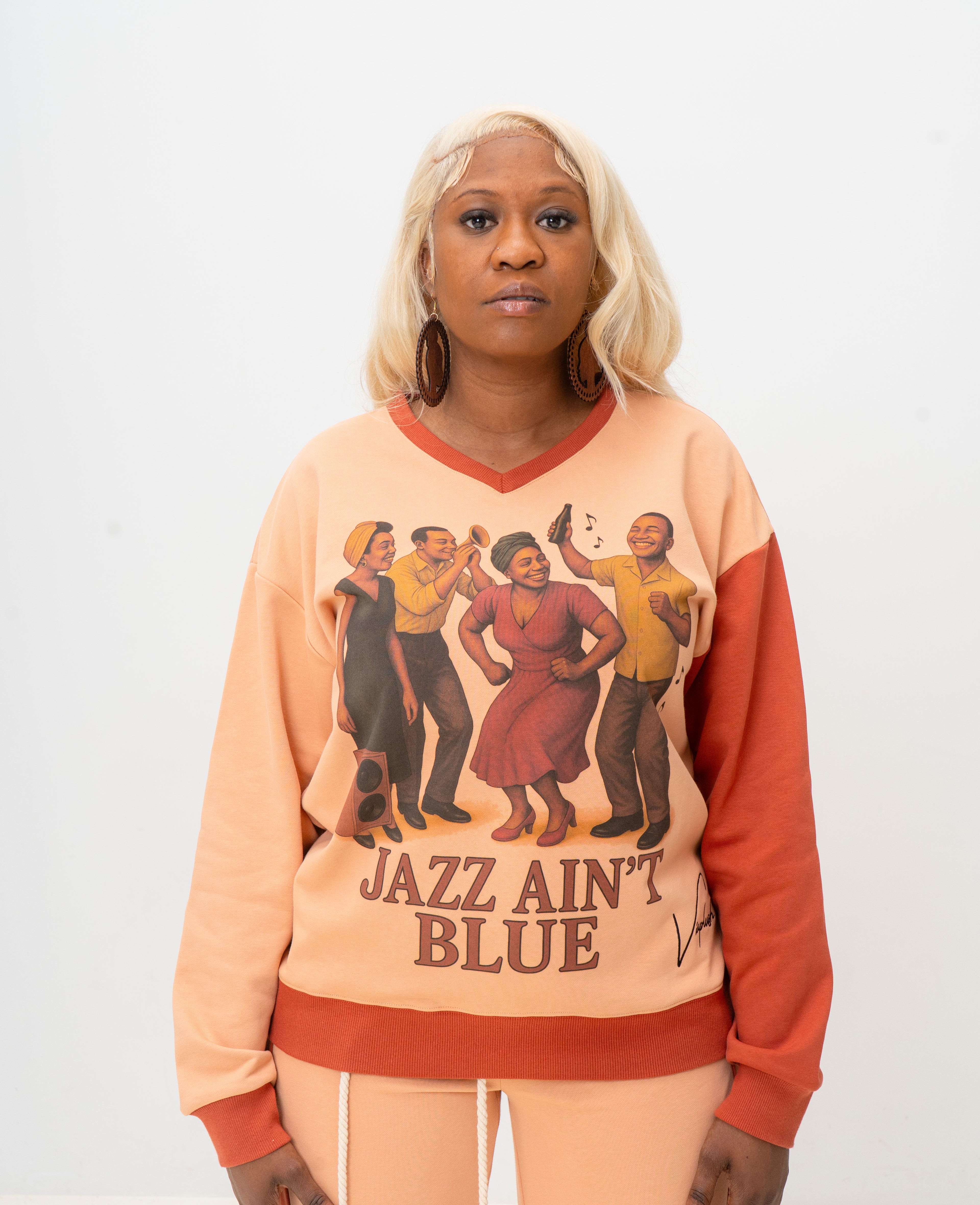 Jazz Ain't Blue Oversized Sweatshirt